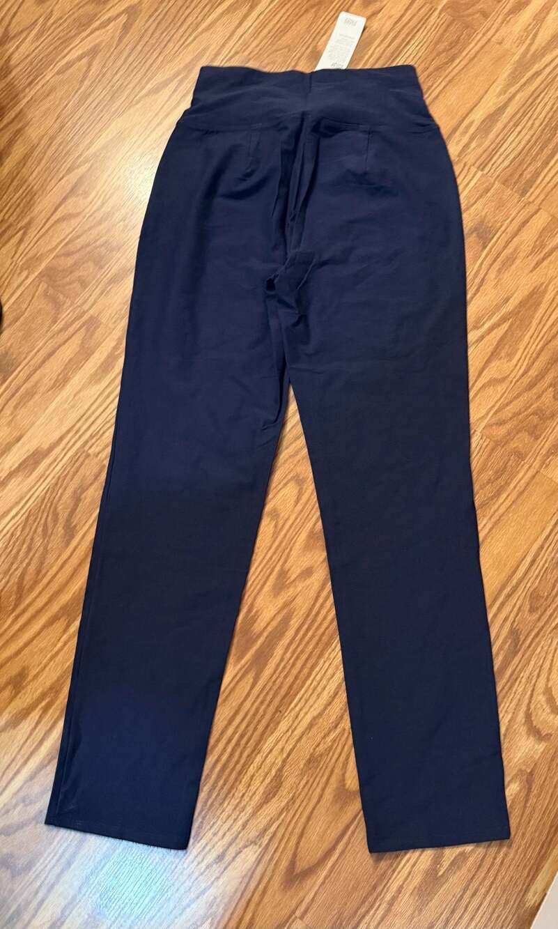 Eileen Fisher High-Waist Slim Pant in Ocean - Picture 3 of 3